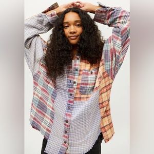 UO BDG Ted Patchwork Flannel Shirt (S)
